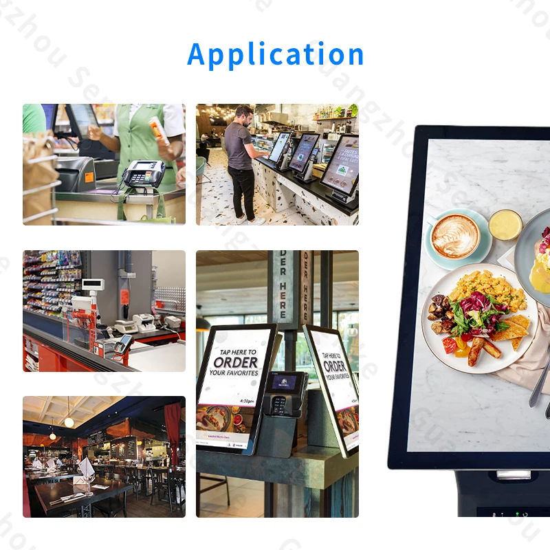 Self ordering kiosk support Android / Window OS 15.6 21.5 inch touchscreen fast food kfc desktop self service kiosk