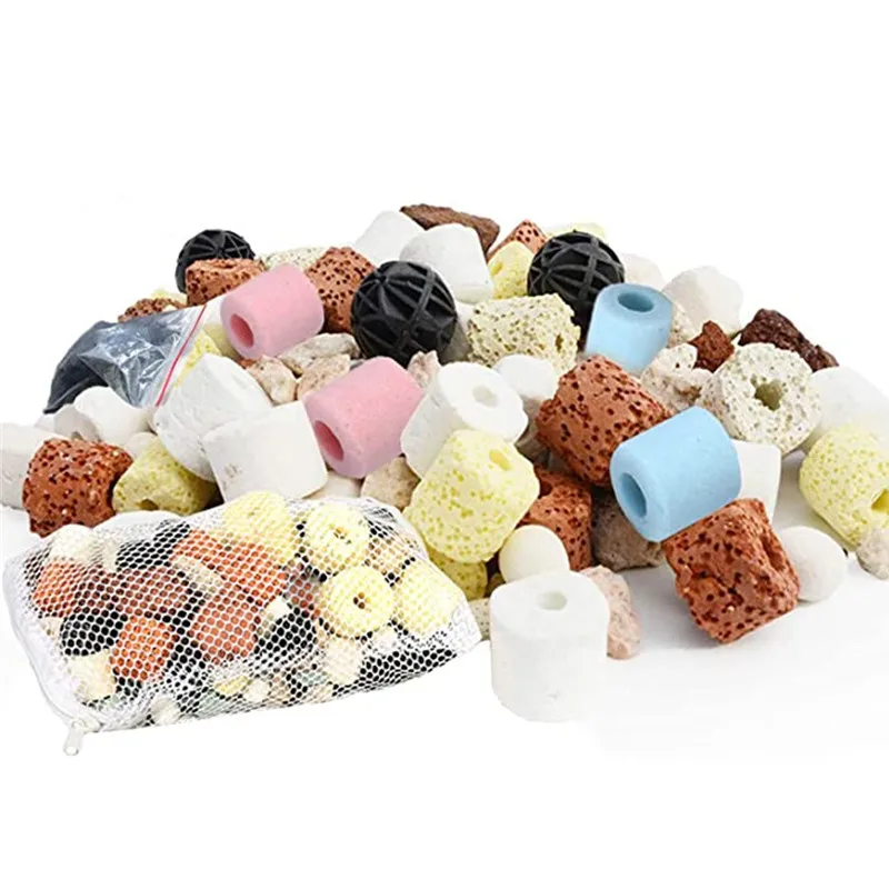 Hot Sale 12 in 1 Aquarium Filter Media  Ceramic Bio Balls Bio Filter Media Bio Ceramic Rings Bio Media for Aquarium Filter