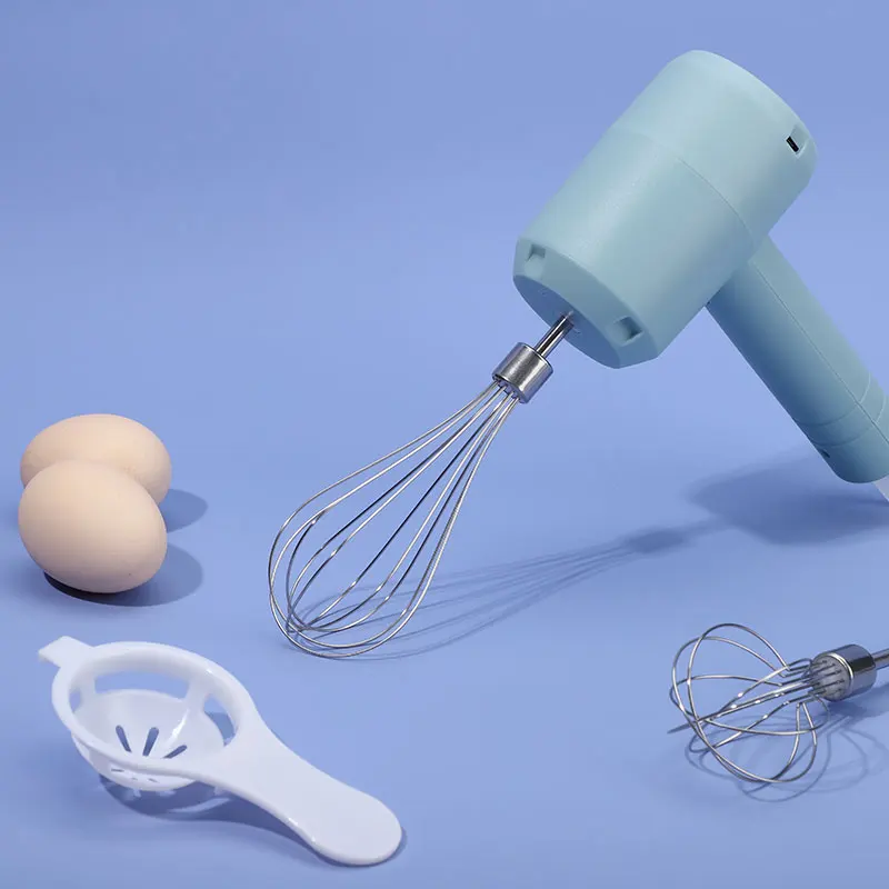 Egg Beater Whisk Rechargeable Stainless Steel Mini Kitchen Electric Milk Cream Egg Whisk