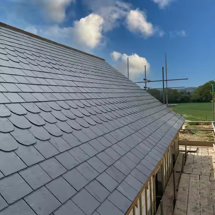 Wholesale Fish Scale Roof Shingles Brick Thin Veneer Sheets Slate Stone Tiles Roof