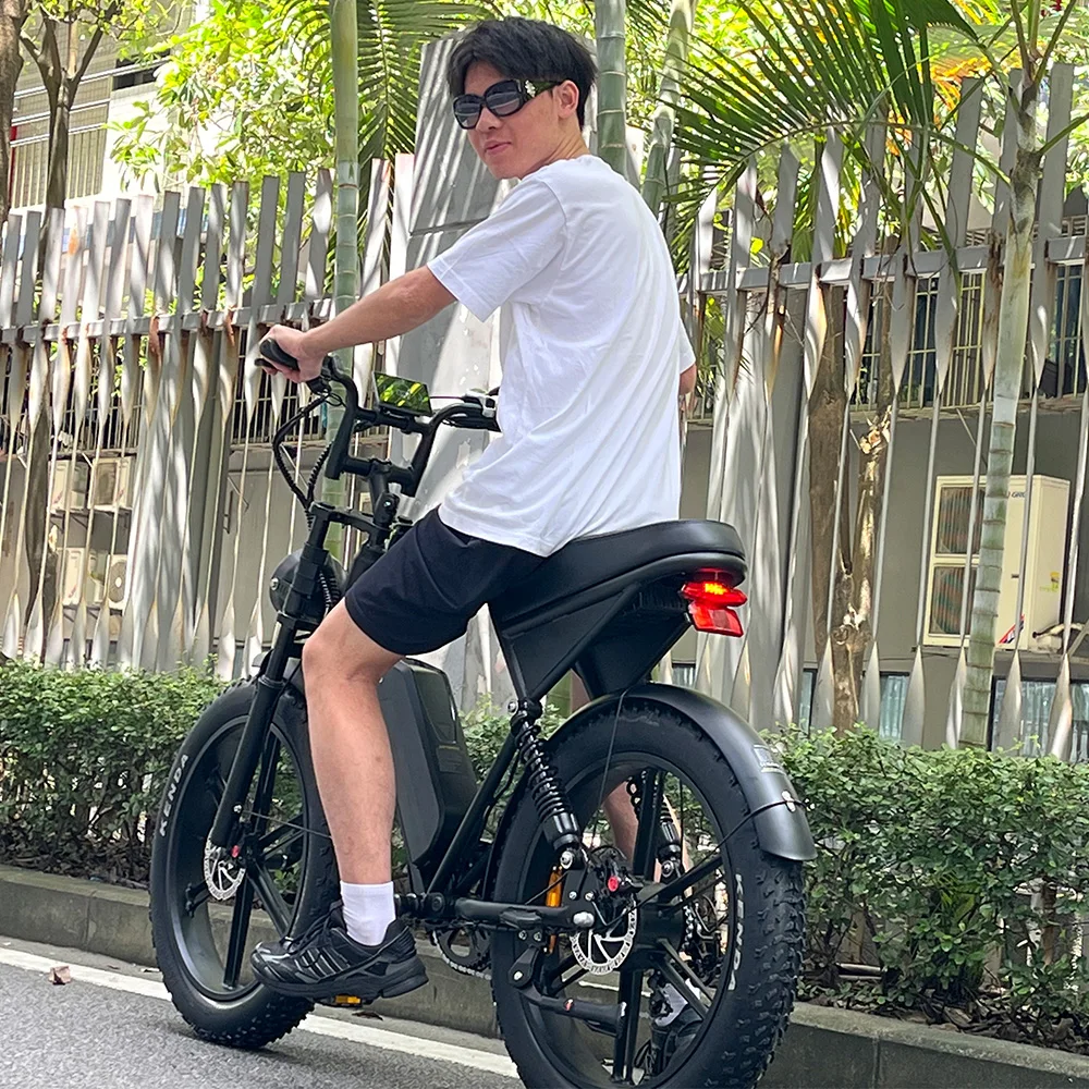 V8 Pro Plus 1000W 48V Electric Bike for Adults Dual Shock AbsorbersFat Tire Ebike 24 Inch Electric Off-Road Mountain Bicycle