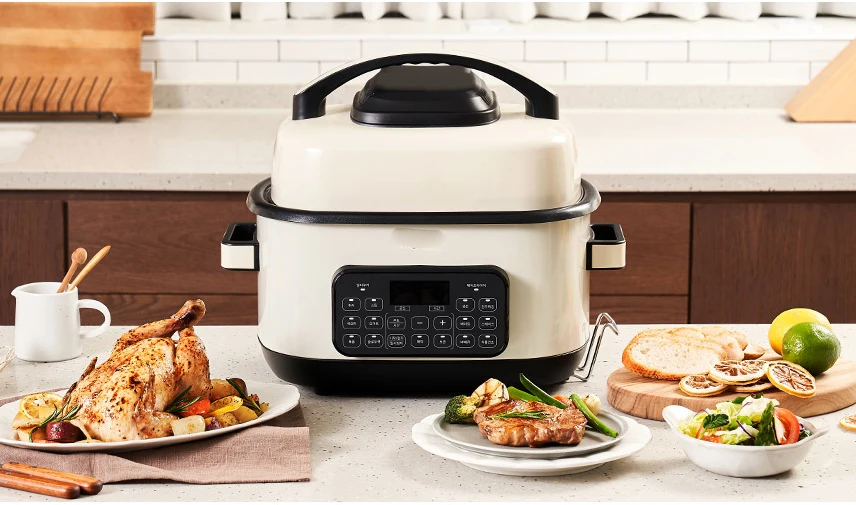 6L/6QT Digital Stainless Steel air Fryer Combo 16-in-1 Multi Cooker Rice Cooker Slow Cooker with Broil Roast Bake Sous Vide