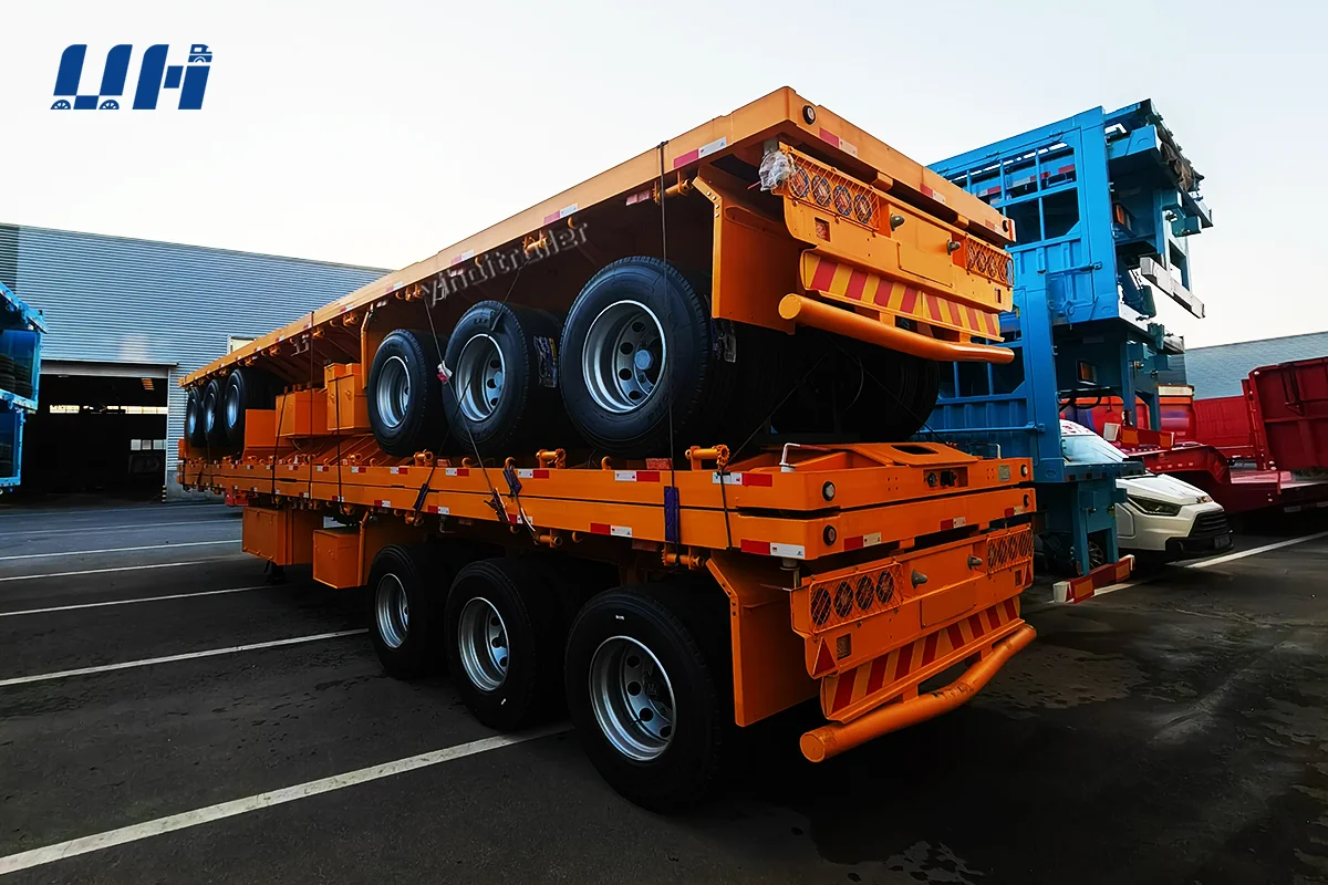 53ft 30 Ft 4 Axle Flatbed Trailer Flatbed Semi-Trailer for Sale Philippines