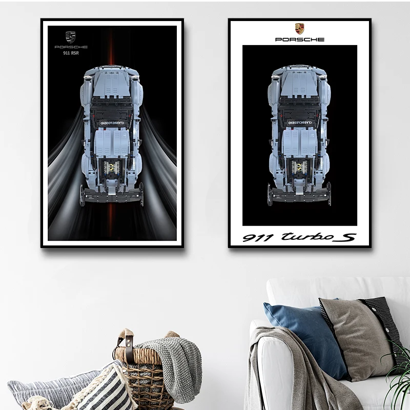 Lego гоночный настенный стиль в стиле модерн и Ретро дизайн с влиянием ар-деко