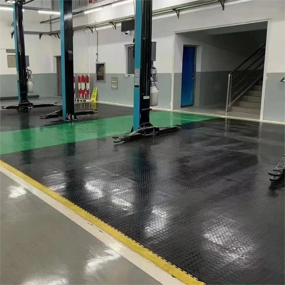 Heavy Duty PVC Industrial Indoor Vinyl Flooring Round Coin Warehouse/workshop/garage Flooring Coin Flex Nitro Tiles