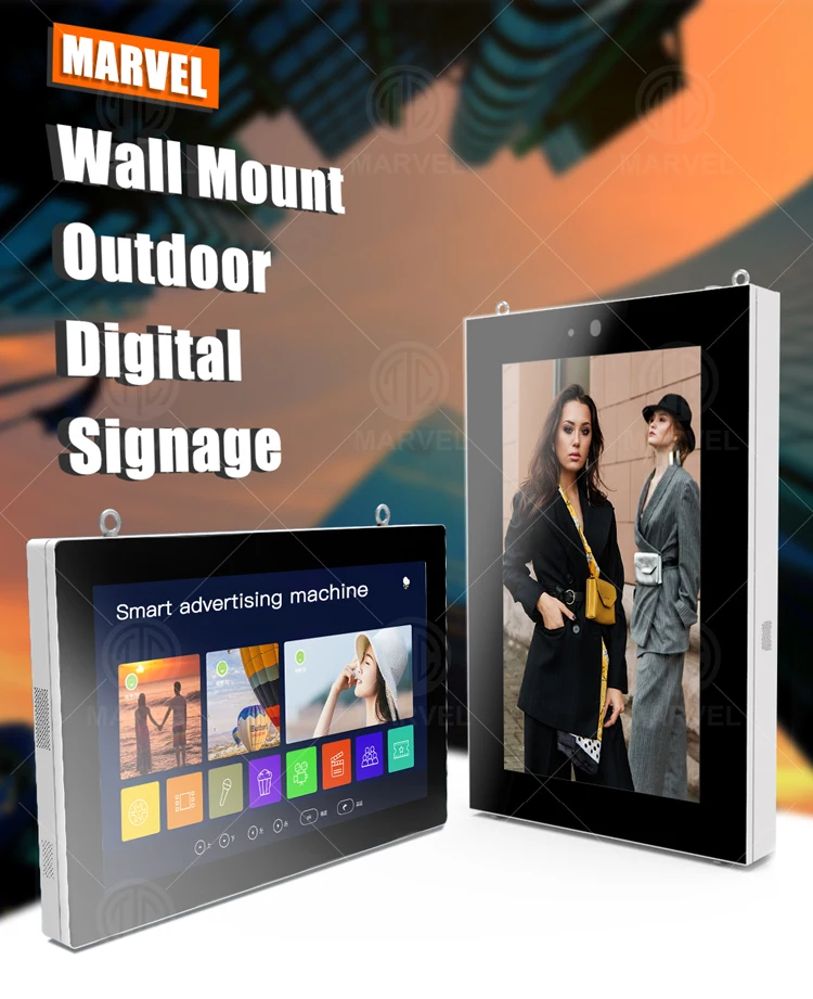 43 55 inch outdoor shop mall video wall mounted lcd waterproof touchscreen monitor outdoor digital display wall mounted