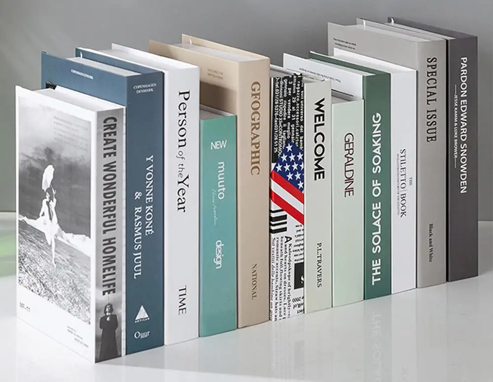 Simulation Book Decoration Props Model Creative Living Room Dining Bookshelf TV Cabinet Shop Small