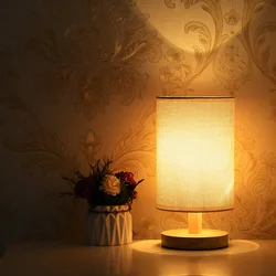 Elegant Design Bedside LED Night Lamp Touch Dimming Table Lamp With Wireless Charger