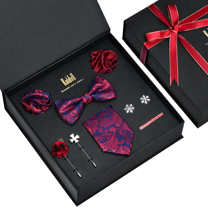 
Wholesale Hign Quality Italian custom logo Neck Tie in Box Men Set Gravata Dasi Cravatte Mens Gift Silk Tie for Men 