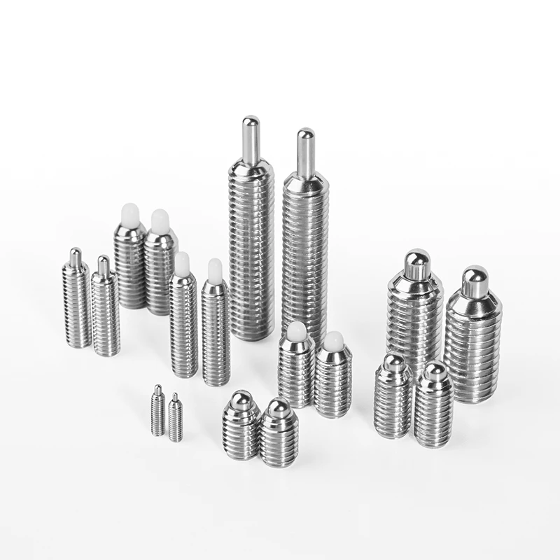 Factory direct sales of stainless steel/copper threaded spring plunger pins and ball threaded spring plungers