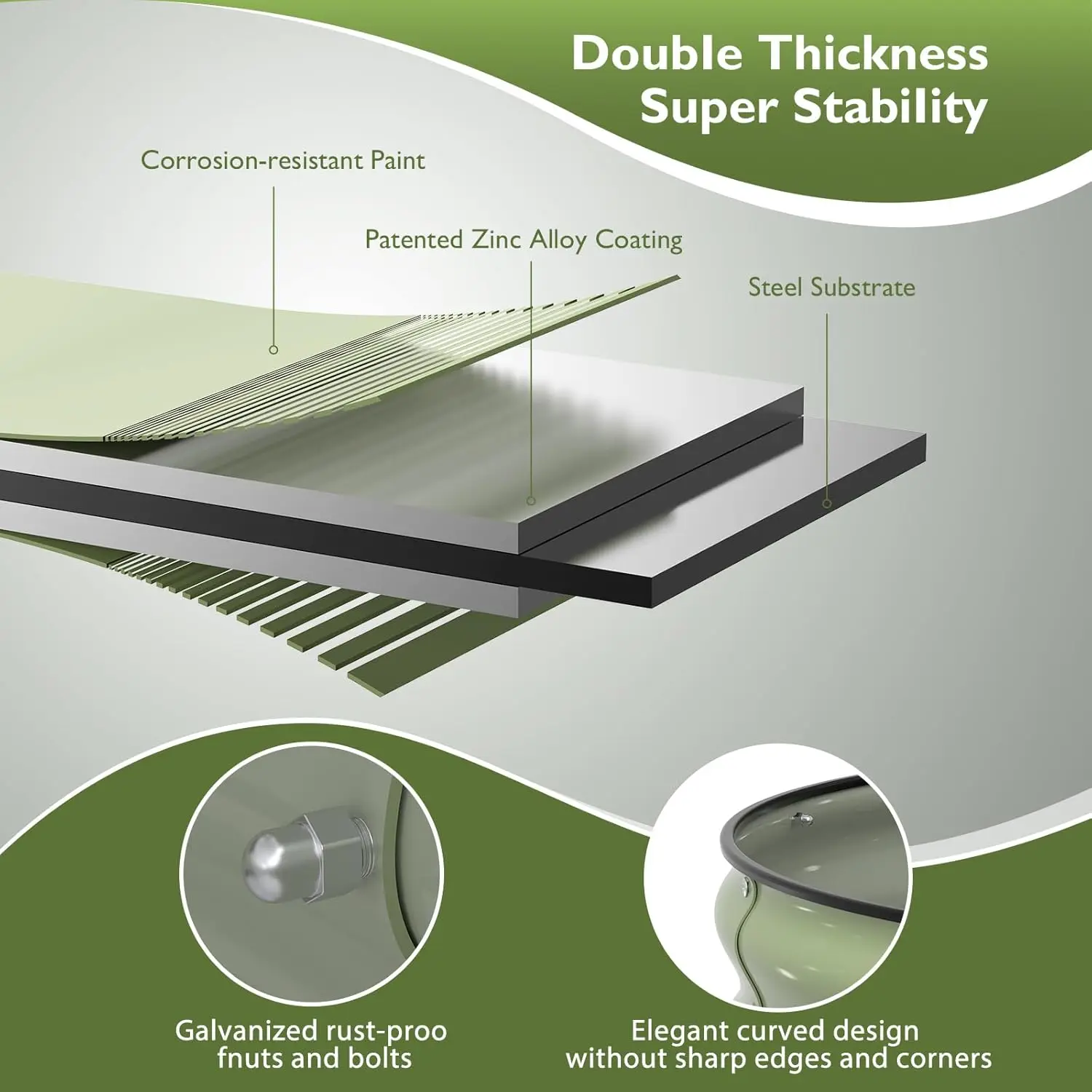 Galvanized Raised Box Kit Galvanized Planter Raised Boxes Outdoor Oval Large Metal Raised Garden Beds Vegetables