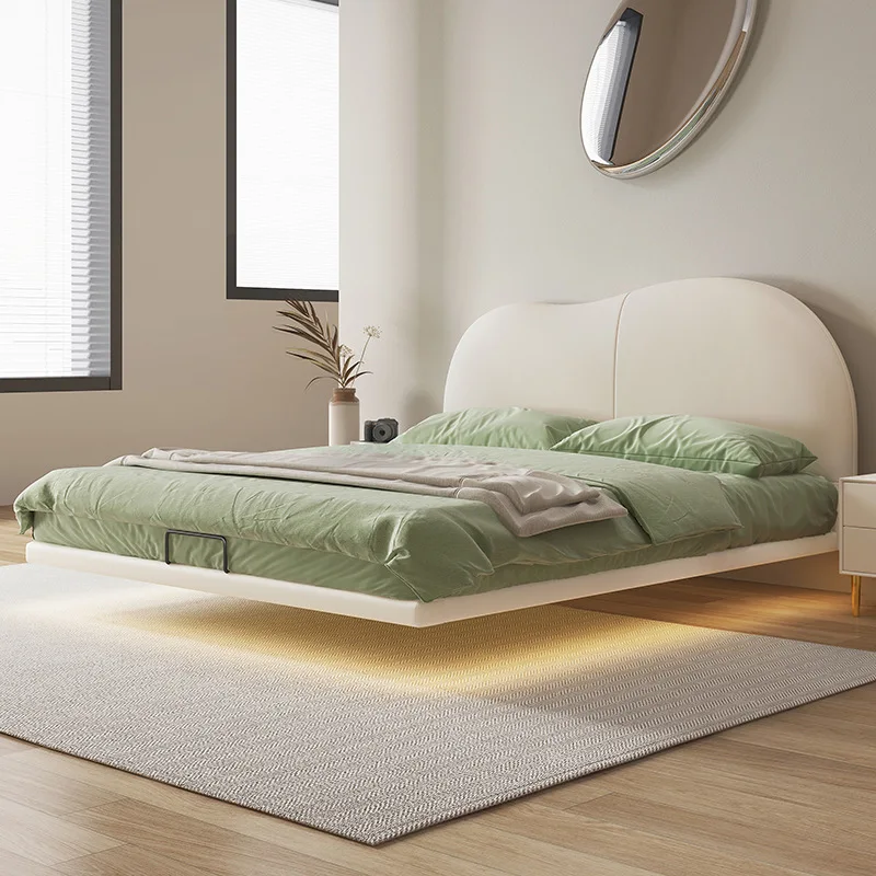 Wooden sleep bed frames bases with light headboard popular modern hardwood hotel upholstered platform solid wood mattress beds