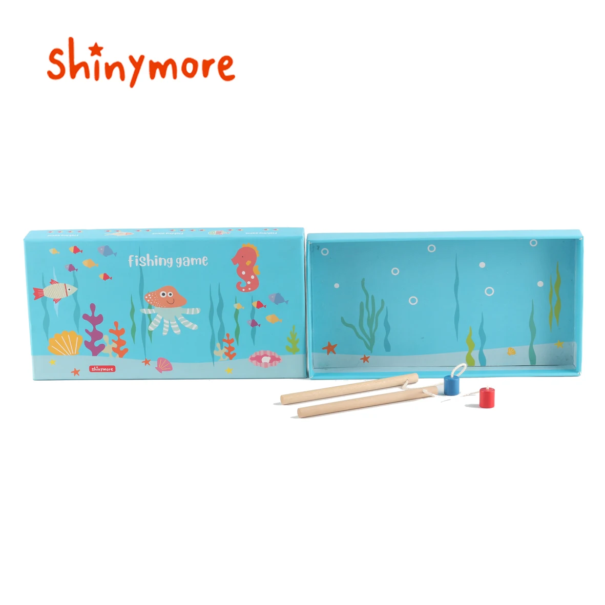 early education wooden fishing game toys for kids