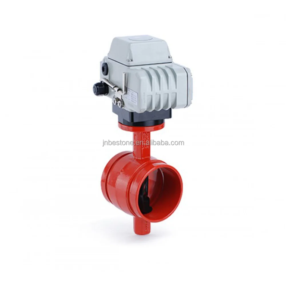 wholesale Grooved end signal  Butterfly Valve, Ductile iron Grooved Butterfly Valve with Tamper Switch