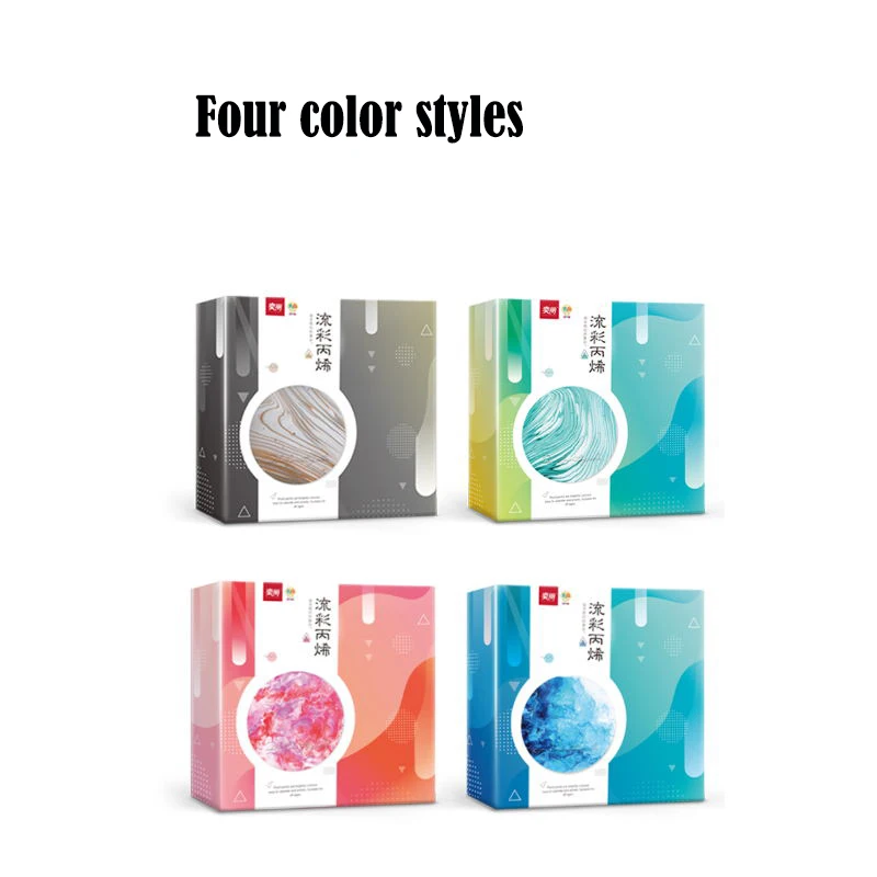 Экологически чистые нетоксичные 4 вида цветов 60 мл сильный поток акриловая краска детская liquid окрасочные пропускная способность цвет акриловая краска