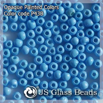 High Quality Fashion JS Glass Seed Beads - P43B# Painted Azure Blue Rocailles Beads For Garment & Jewelry