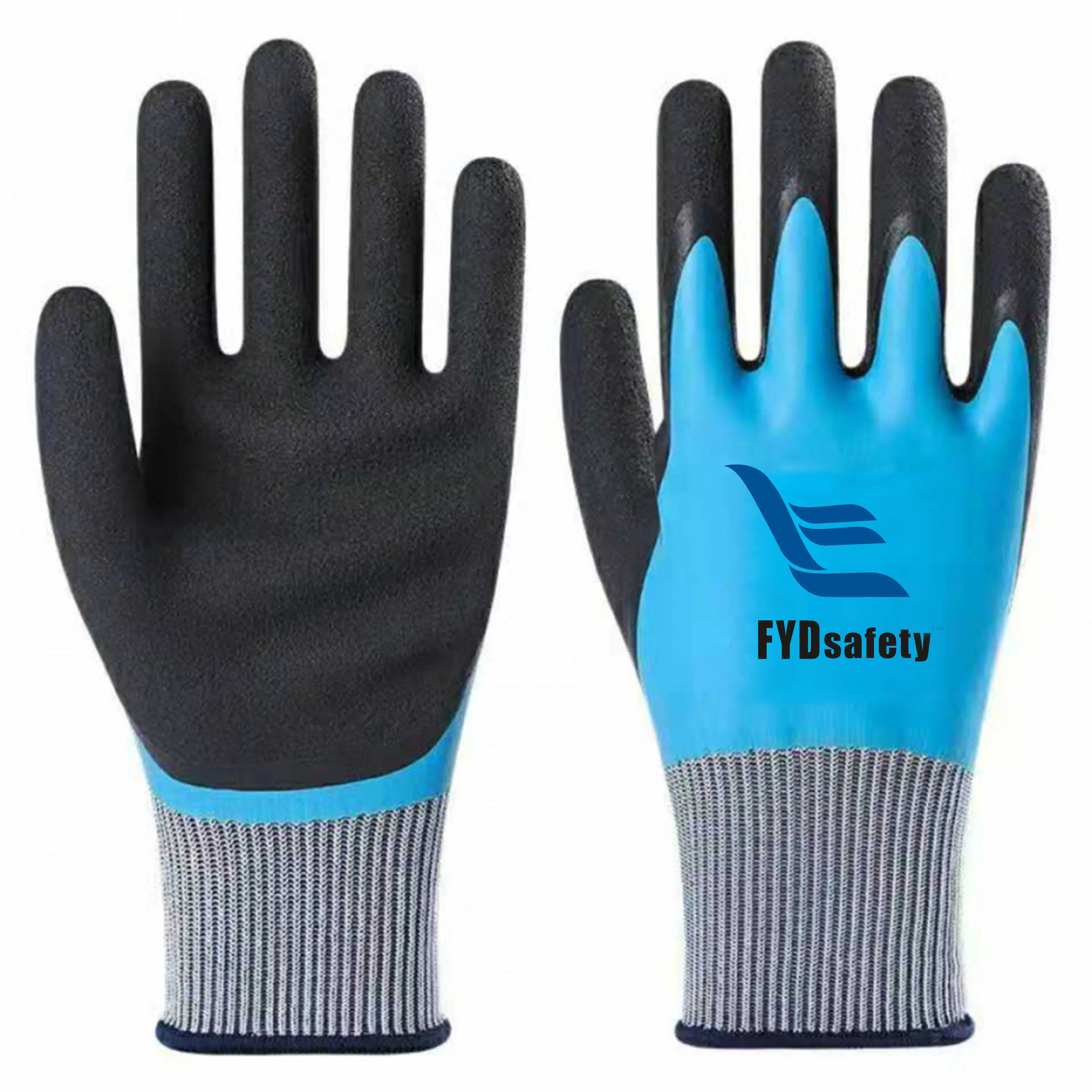 Machinery Heavy Industry Work Work Cotton Shell Construction Safety Work Latex Coated Gloves