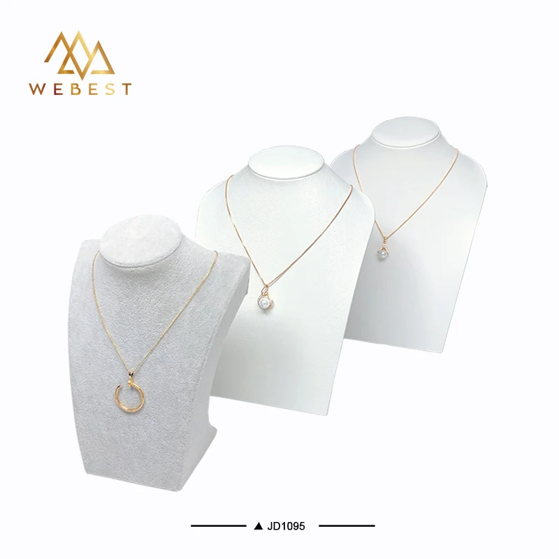 Webest  High Quality Three Colors Mannequin Necklace Jewelry Pendant Display Stand Holder Show Decorate Jewelry Display Shelf