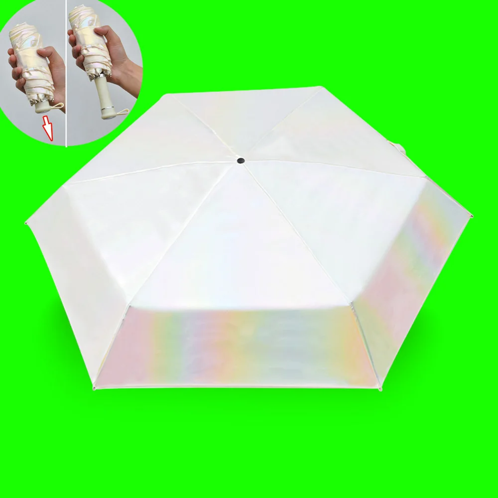 Cheap Custom 5 Fold Sun Rainy Mini UPF,UV Lightweight Pocket Small umbrellas with Telescopic Shaft/