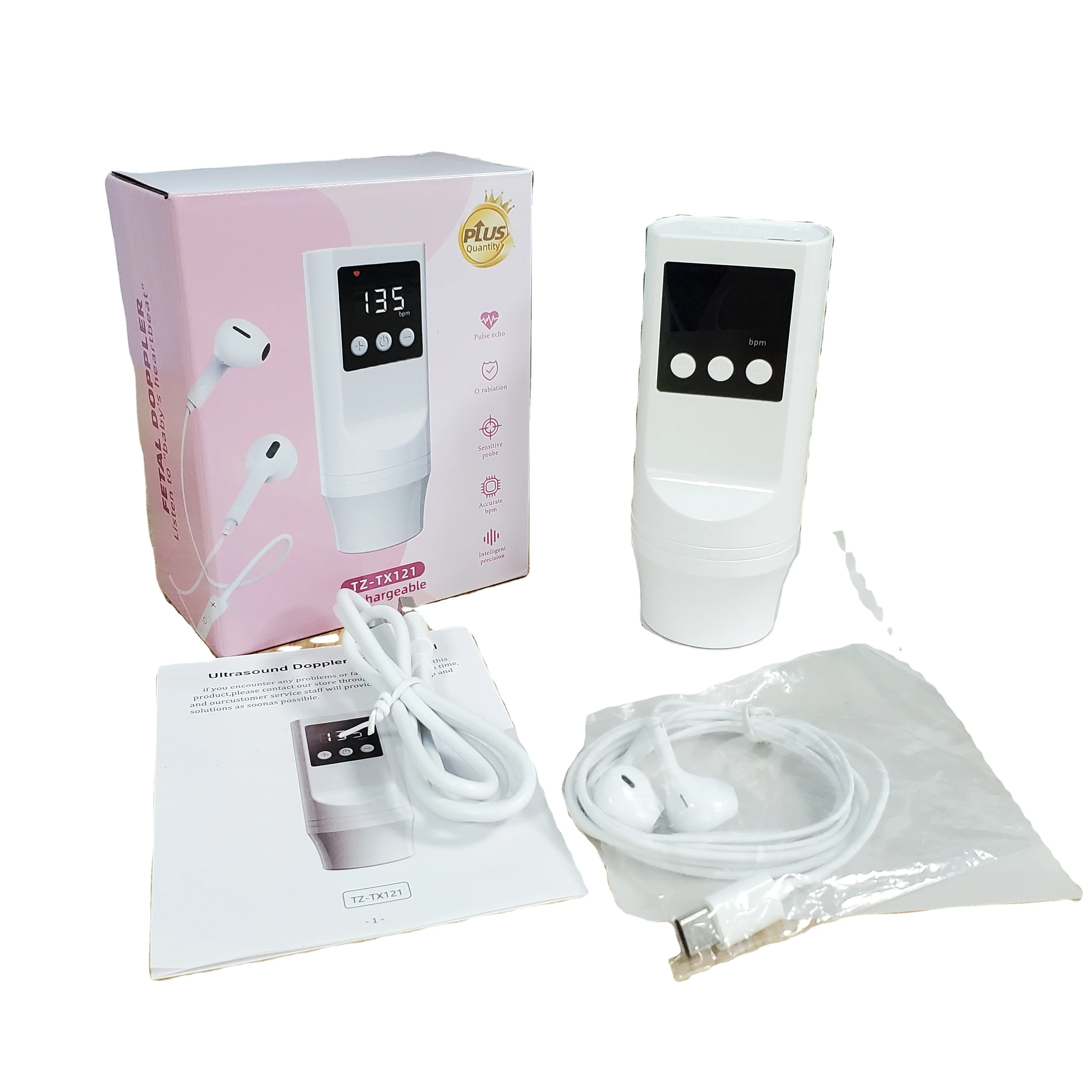 IFINE Beauty 2024 Rechargeable Fetal Heart Rate Monitor Good Price Pocket Fetal Device Baby Heart Rate Stethoscope Monitor