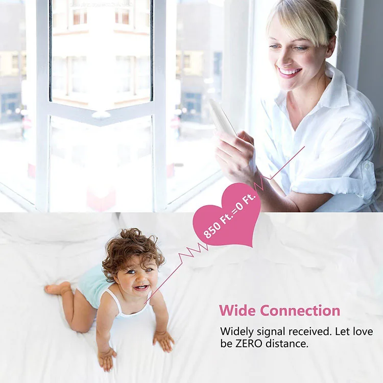 
Temperature Detection HD Large Screen Portable Movement Baby Monitor VB601 