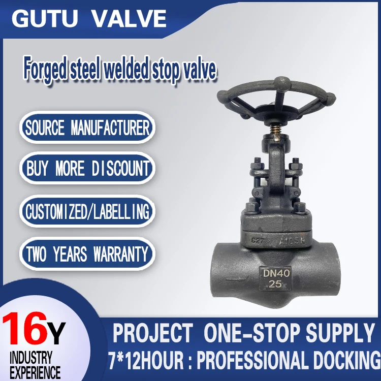 J61H welded forged steel globe valve socket socket globe valve manual steam globe valve