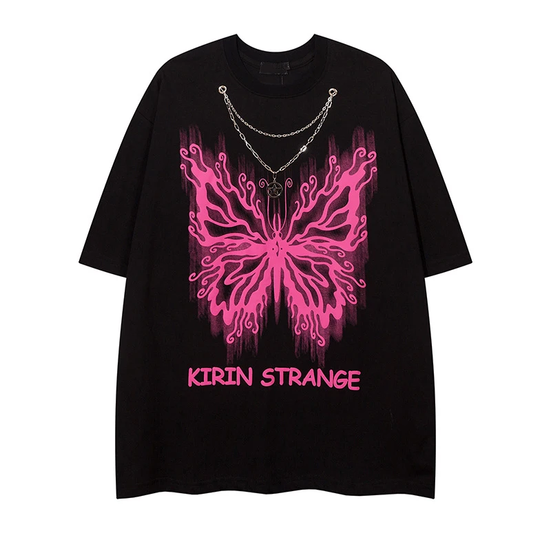 Streetwear Supplier Puff Printing Slim Fit Luxury Black T Shirt Custom Logo Vintage Summer for Men Casual Color Chart Printed