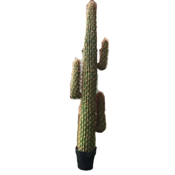 TH-22 Artificial Large Cactus Home Decor Indoor Plastic Plants in Decorative Planter