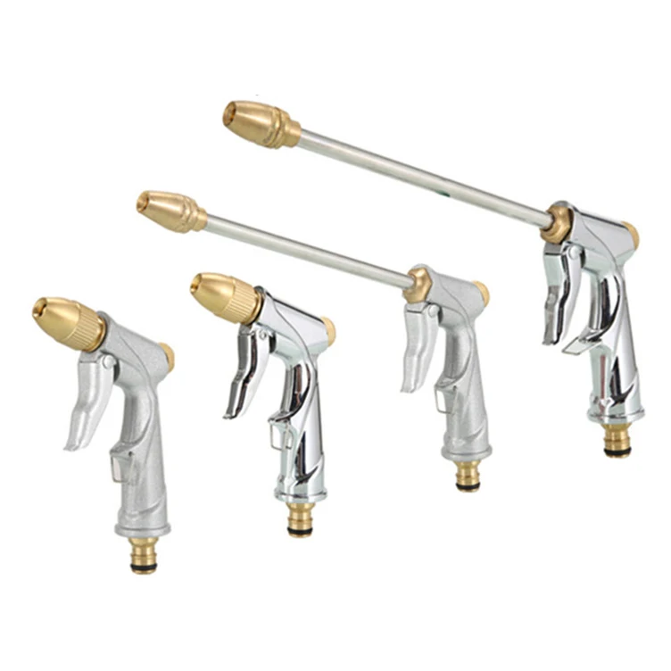 High Pressure Water Spray Gun For Car Glass Windows Cleaning Garden Water Gun Car Washing Alloy Copper Hose Foam