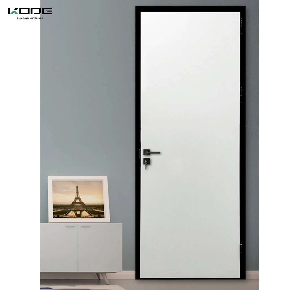 Высококачественная алюминиевая тонкая рамка закаленная Раздвижная стеклянная дверь для ванной комнаты