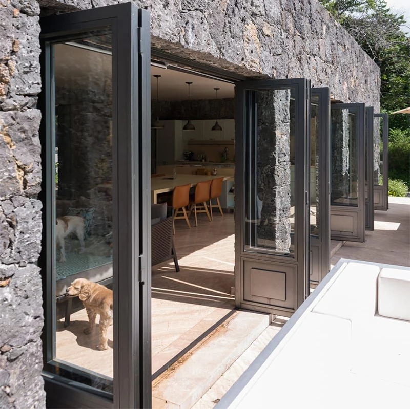D-TOP SHENZHEN 2023 soundproof folding kitchen and room doors bifold aluminum folding door aluminum folding door for house