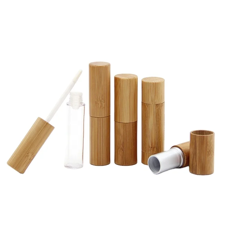 20g Eco Friendly Lip Gloss Packaging Mini Bamboo Lip Gloss Containers Tube With Pp Inner