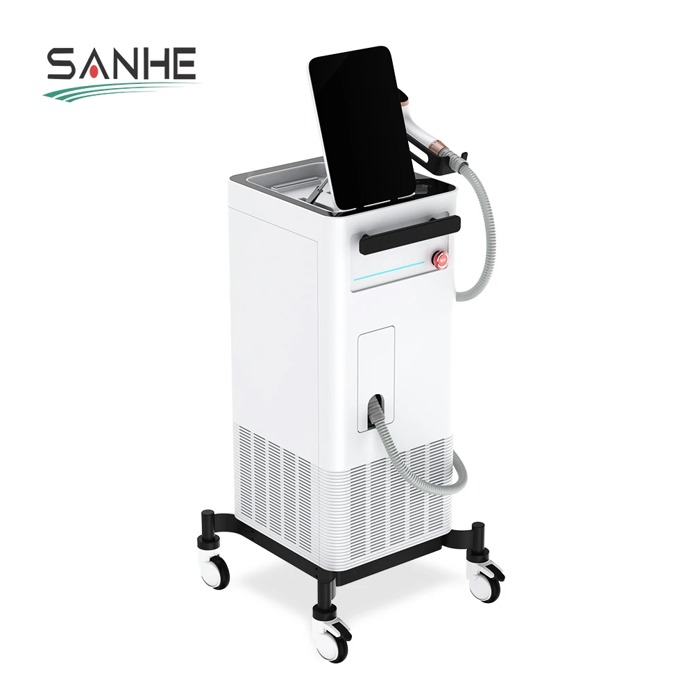 Permanent Laser Hair Removal Machine with 3000W High Power Handle 4 Exchangeable Spot Size Diode Laser Stationary 808nm 1-20HZ