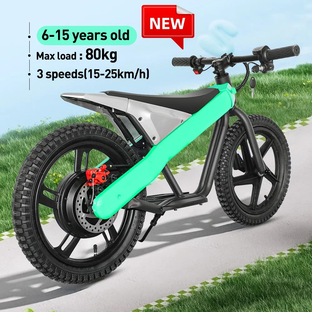 2024 New Design Cheap Kids Electric Balance Bike Youngest Riders From 6-15 Years Children 16inch Electric Bikes for Kids