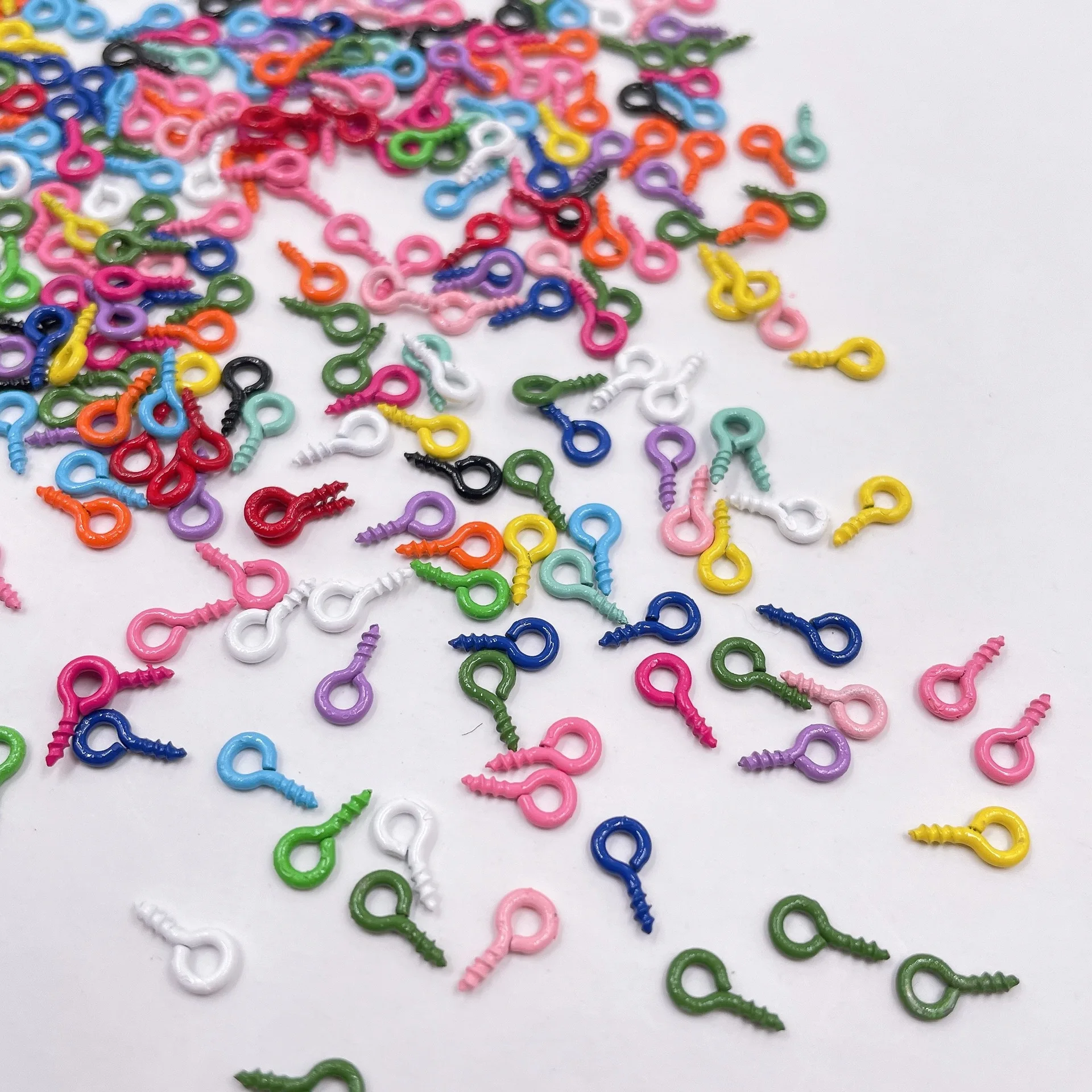 100pcs/lot Small Tiny Mini Eye Pins Eyepins Hooks Eyelets Screw Threaded Gold Clasps Hooks Jewelry Findings For Making DIY