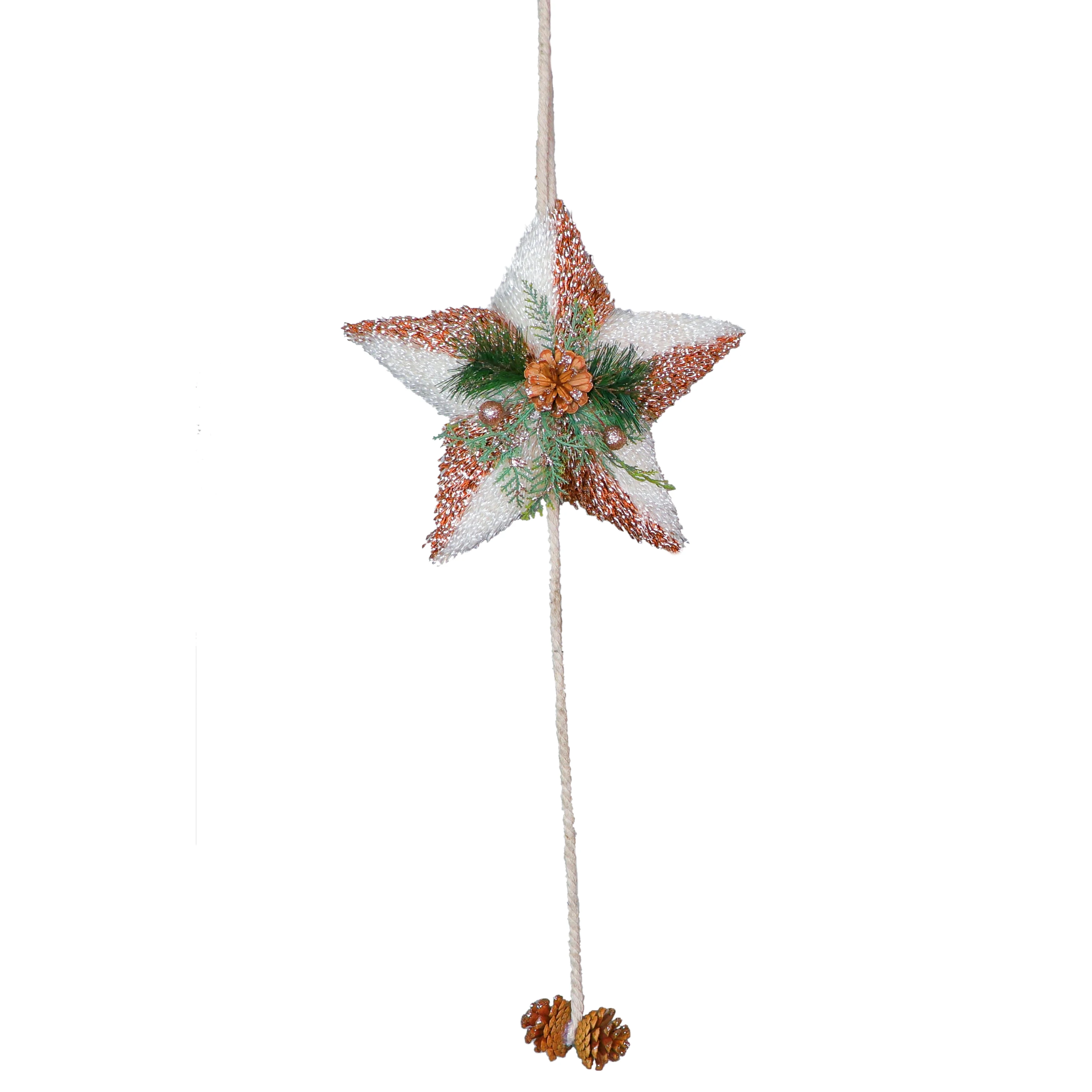 New Product New Material PET Christmas Tree Pendant, Pentagram Pendant