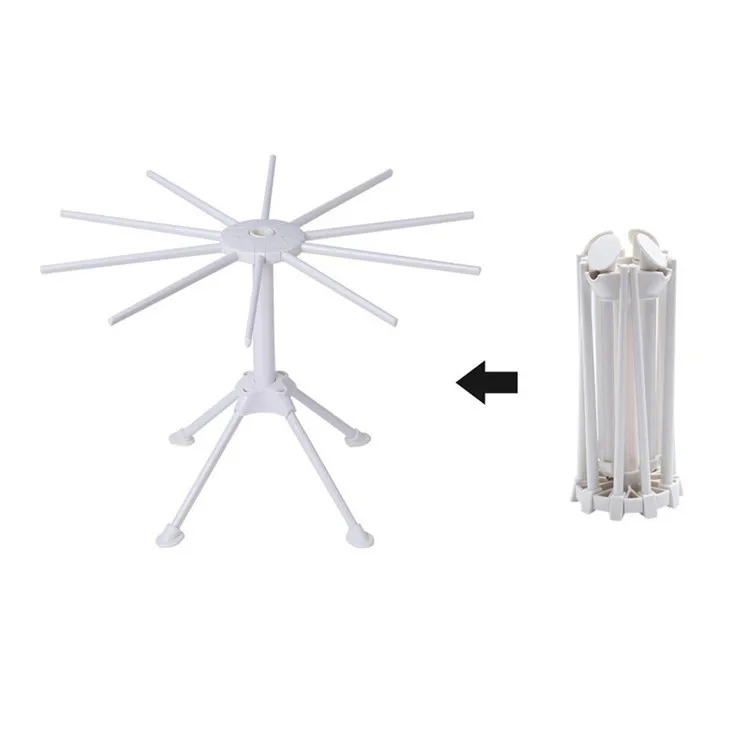 
Collapsible Pasta Drying Rack Noodle Stand with 10 Bar Handles Household Noodle Dryer Rack Hanging for Home Use 