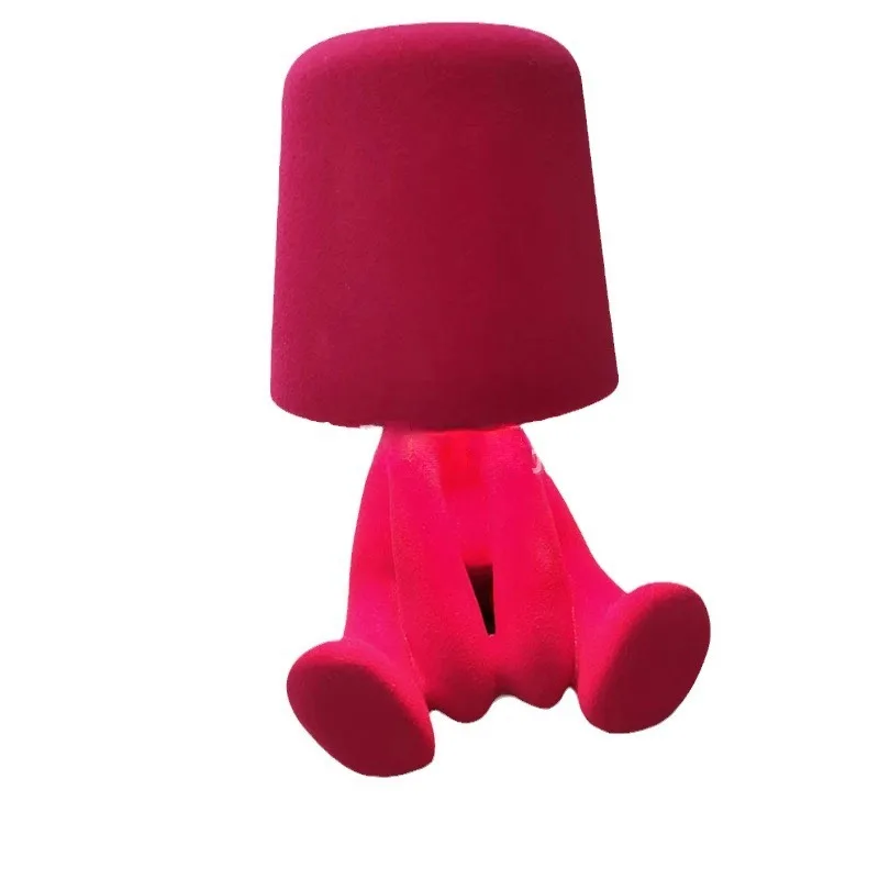 Colorful Flock Light Bedroom Decoration Table Lamp Led Charging Ins Sense Night