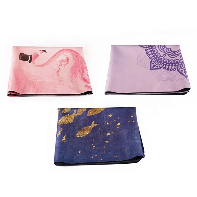 SANFAN новый дизайн уличный тонкий коврик для упражнений легкий натуральный каучук микрофибра замшевый Коврик для йоги складной Дорожный Коврик для йоги