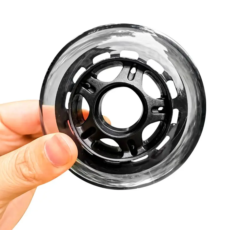 Inline Skate Replacement Wheel transparent PU 76mm 85A replacement wheel