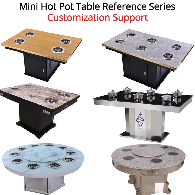 Китайский Мраморный цветной бездымный обеденный горячий горшок, коммерческий стол для продажи
