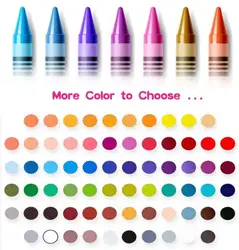 6 colors washable kids twistable bath crayons in bulk