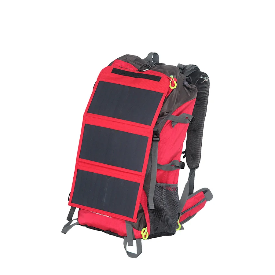68L 20W/6V Solar Charger Backpack Waterproof With Solar Panel Charger For Hiking Camping Travel