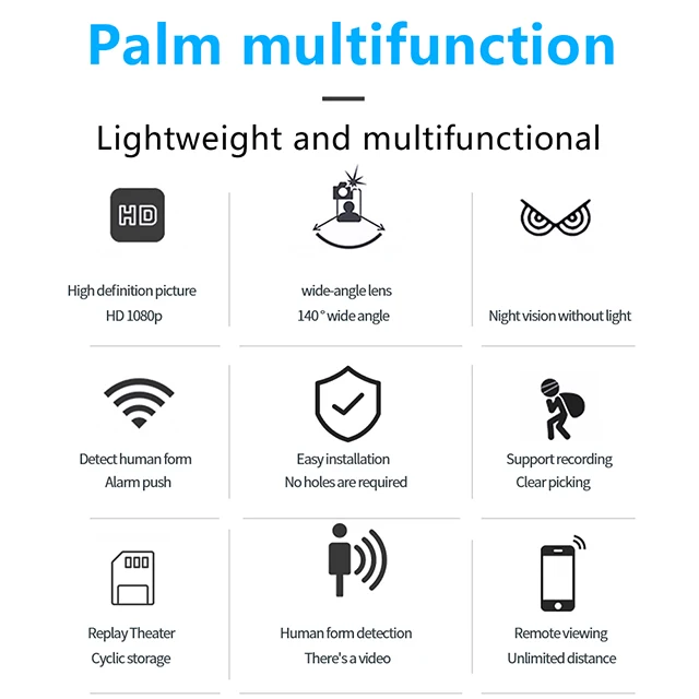 1080P Mini WiFi Surveillance Camera  Motion Detection Wide Angle IP Cameras Indoor Security Video Recorder