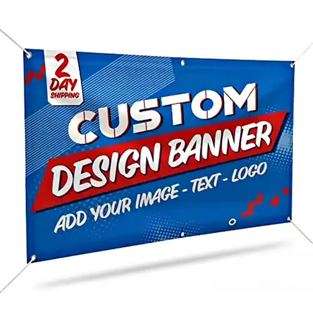 Custom Outdoor Hanging Advertising Polyester Banner Waterproof Sublimation Fabric Fence Mesh Banner