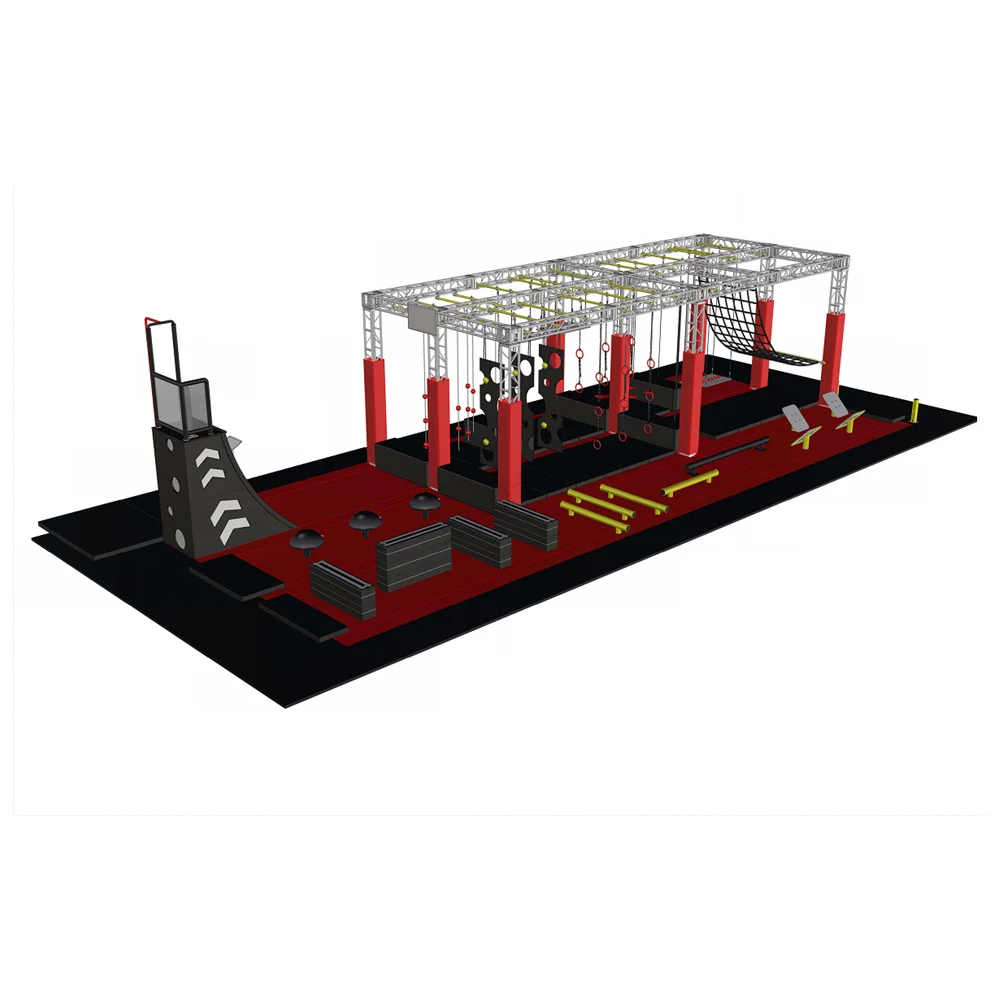 2024 American ninja warrior scene obstacle course for indoor kids garden playground and adults gym