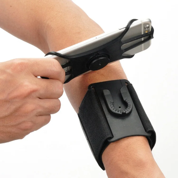 
Universal Detachable Sports 360 Degree Rotation Phone Holder Wrist Bag Sports Armband for All 4.0 - 6.5 Smart Phones 