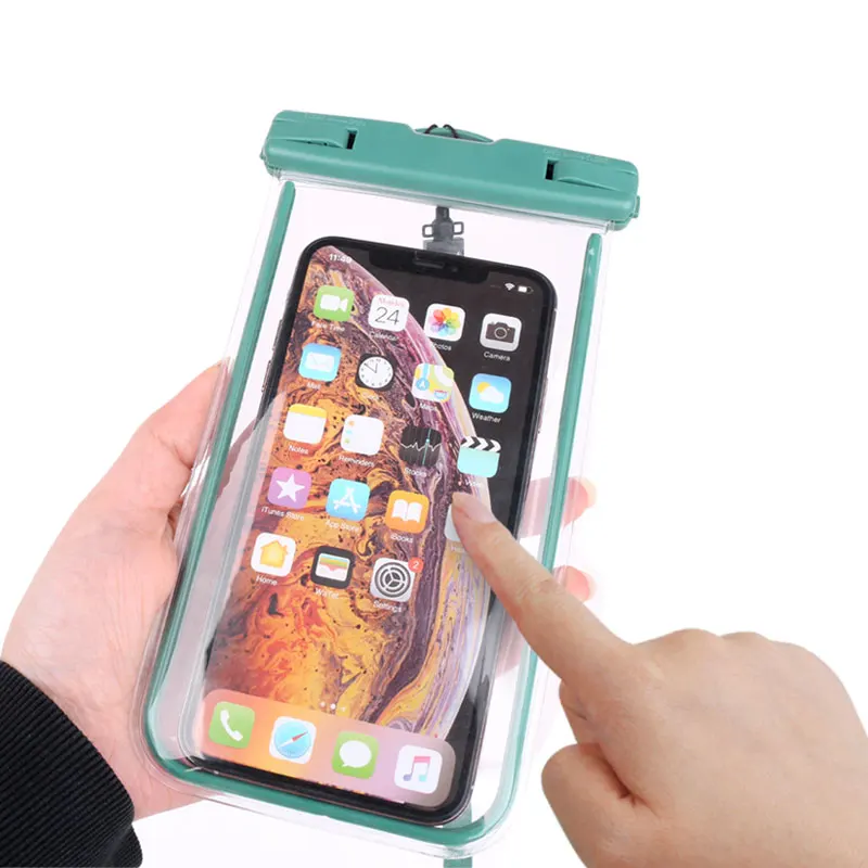 Wholesale Hot Selling Cell Phone Pouch Luminous PVC Waterproof Mobile Phone Case Bag For Samsung