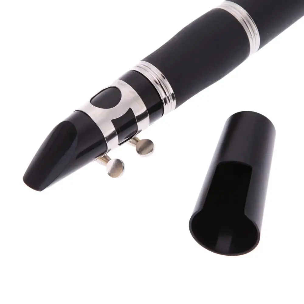 Bakelite 17 Key Bb Flat Soprano Nickel Plating Clarinet with 10 Reeds Woodwind Instruments