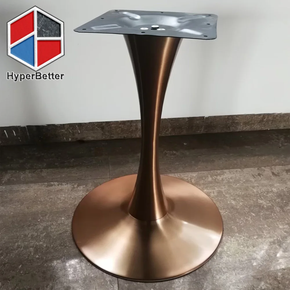 Rose gold tulip table leg
